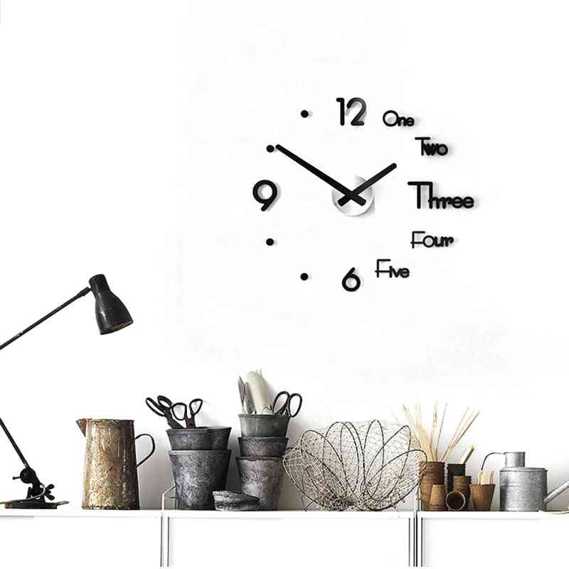 3d- Modern Watch, Wall Clock Stickers