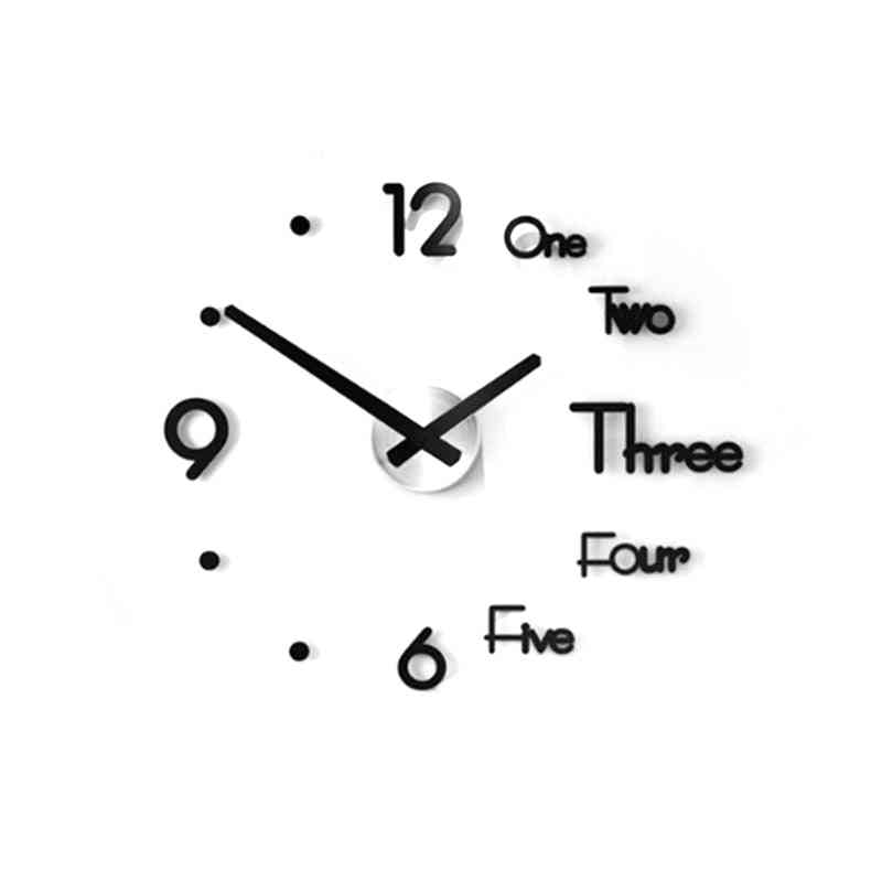 3d- Modern Watch, Wall Clock Stickers
