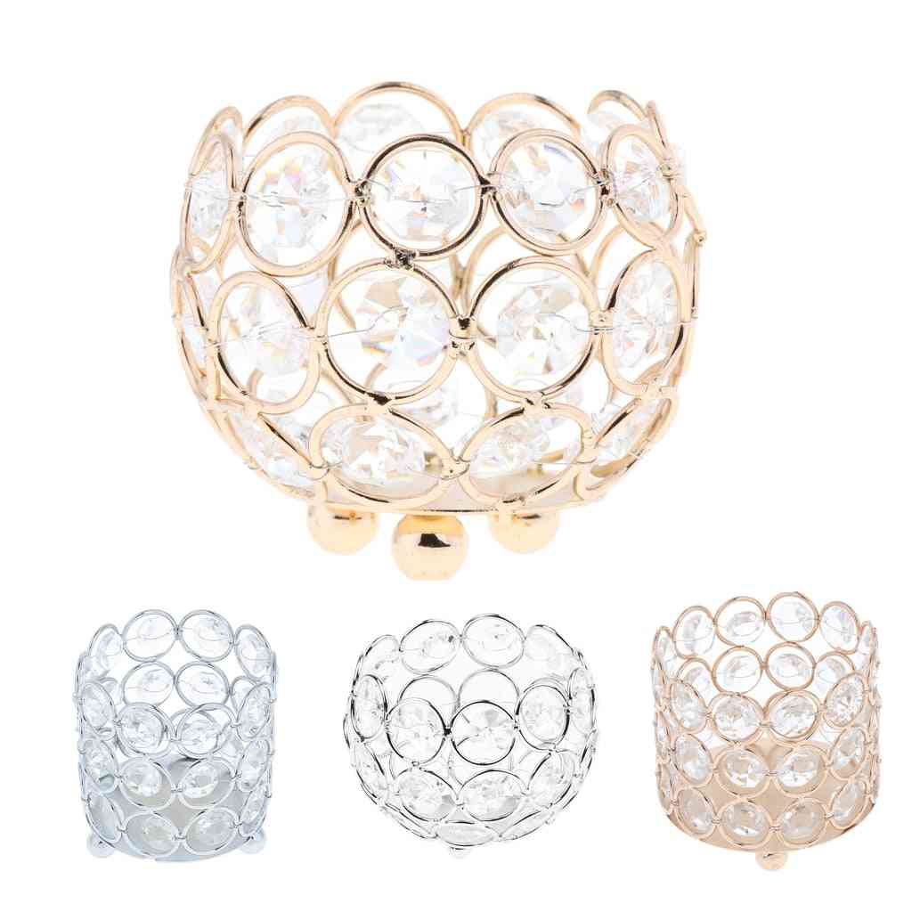Crystal Tealight, Candle Lantern Holders Candlesticks For Home Decors