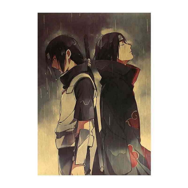 Anime Naruto- Uchiha Itachi, Kraft Paper Poster, Wall Sticker