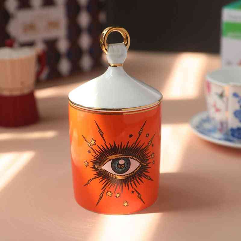 Big Eye Jar, Starry Sky Incense, Candle Holder With Hand Lid