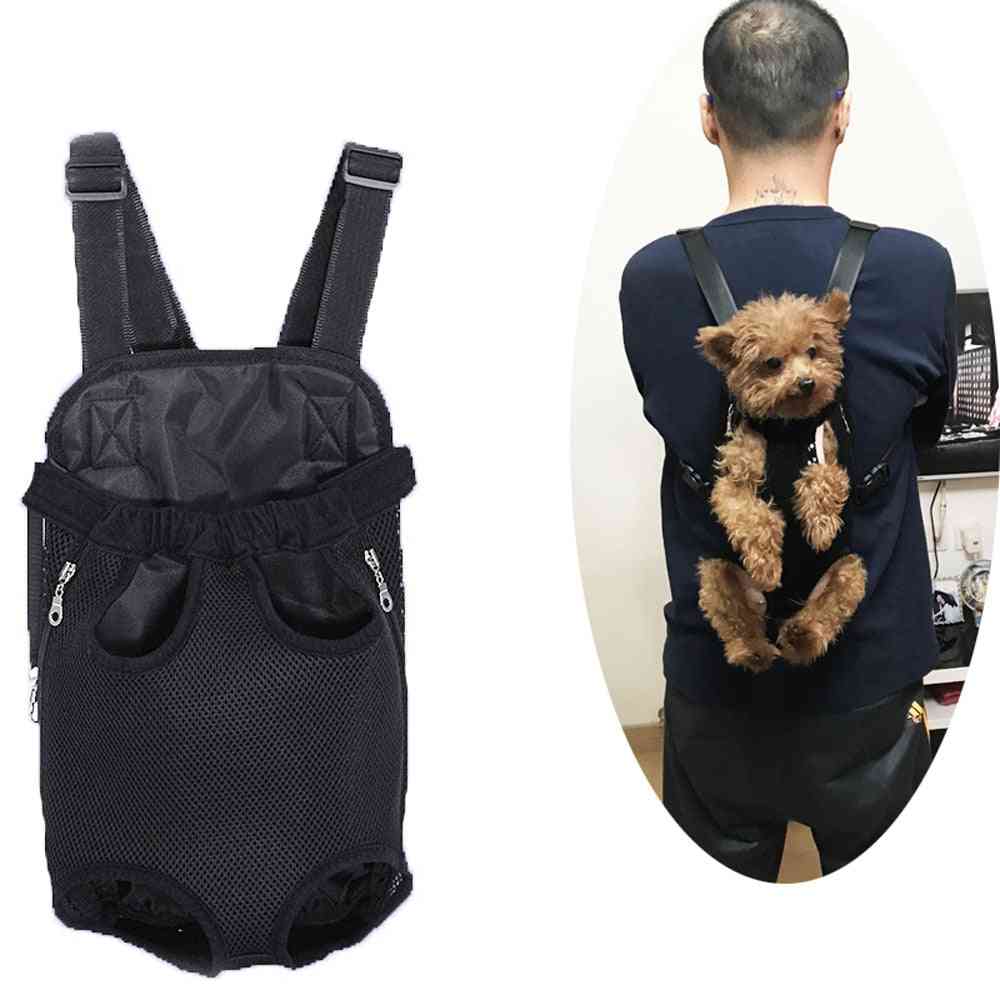 регулируема раница за кучета за домашни любимци, кенгуру дишаща предна чанта за кученце