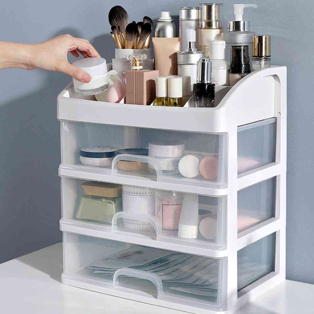 2/3 Layer Plastic Comestic Storage Box, Makeup Organizer