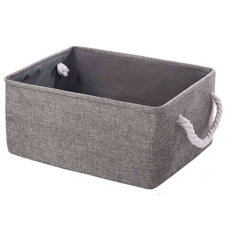 Foldable Linen Storage Box- Bins Fabric, Folding Storage Basket