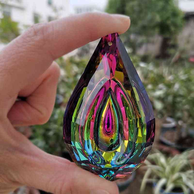 Crystal Suncatcher- Loquat Pendant, Chandelier Prism, Hanging Ornaments Lamp