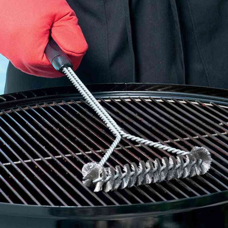 Bbq Brush Clean Tool, Stainless Steel Bristles Non-stick Accessories