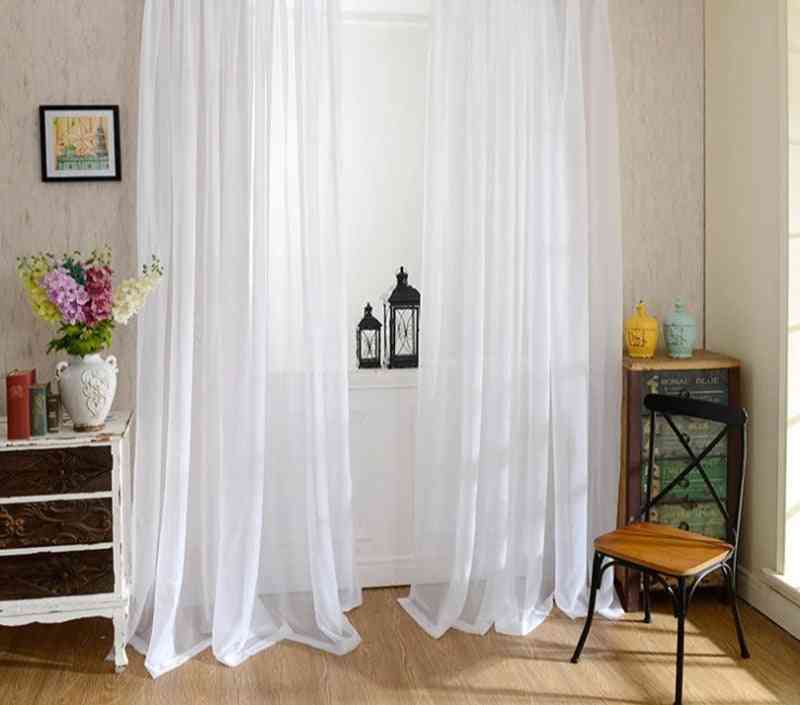 Solid Yarn Curtain, Window Tulle For Living Room Kitchen, Modern Treatments Voile