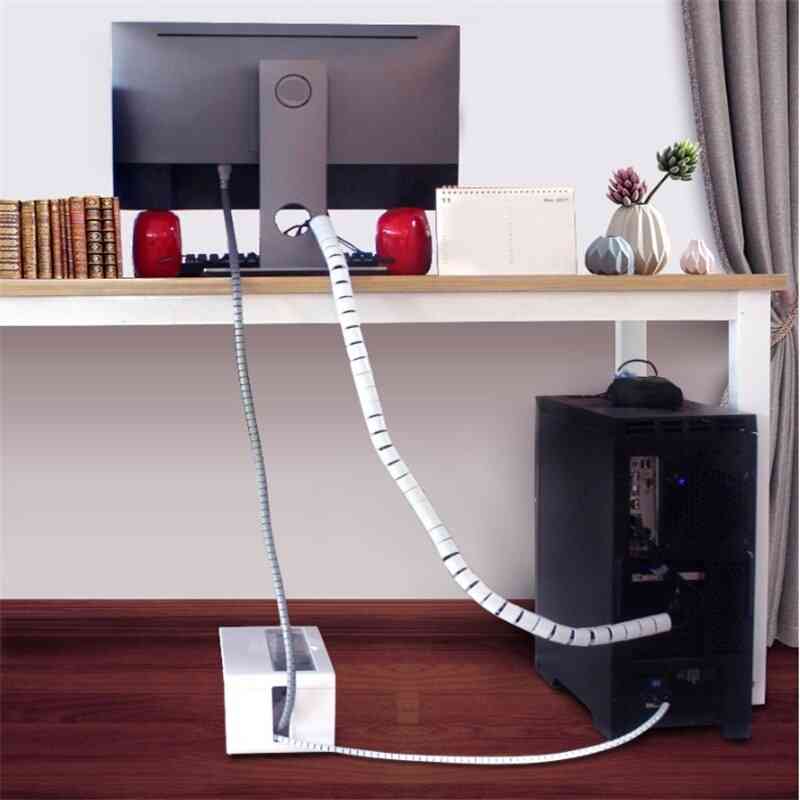 Flexible Spiral Tube Cable Organizer, Wire Wrap Cord Protector Storage Pipe
