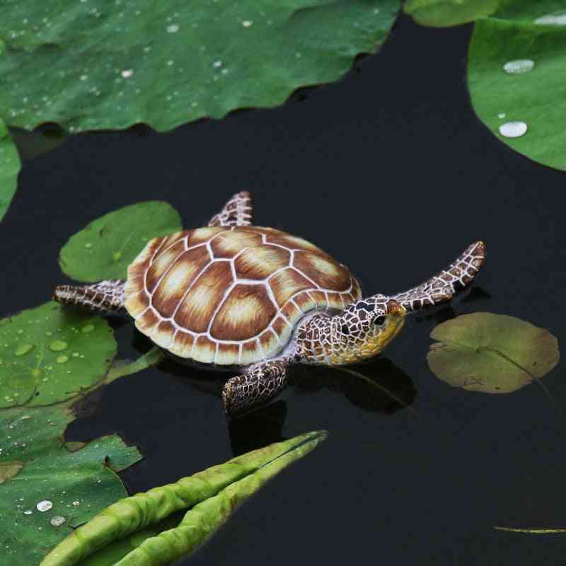 Outdoor Garden Pond Decorative Creative Resin Floating Tortoise
