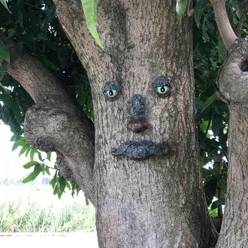 Old Man Tree Hugger Garden Peeker Yard Art