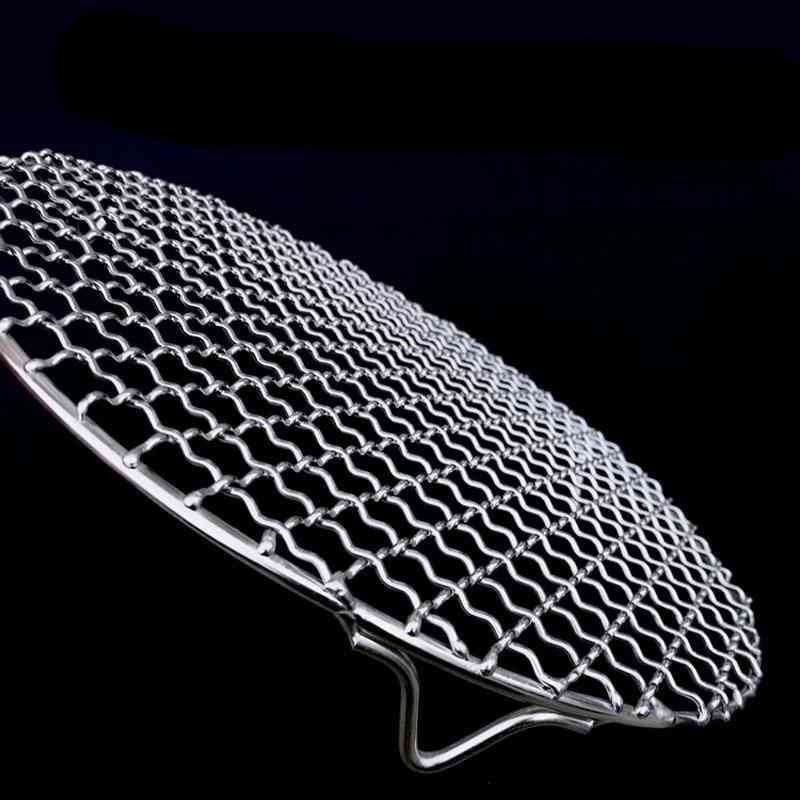 Stainless Steel Round Grill Net With Foot, Cooling Rack Steam