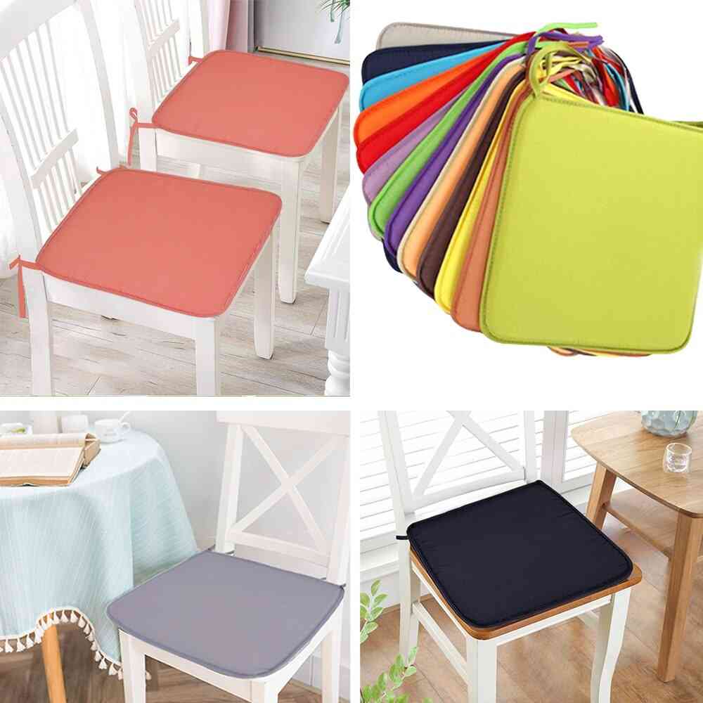 Coussin de chaise de salle à manger uni en tissu de jardin de couleurs de bonbons