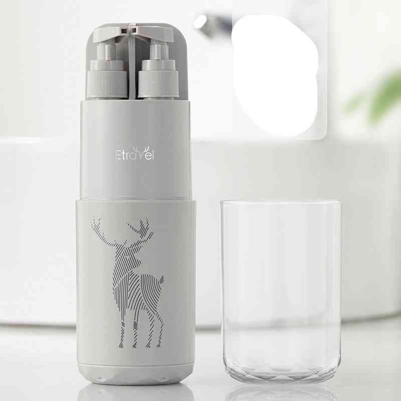 Travel Wash Cup Set, Portable Toothbrush Holder For Bathroom