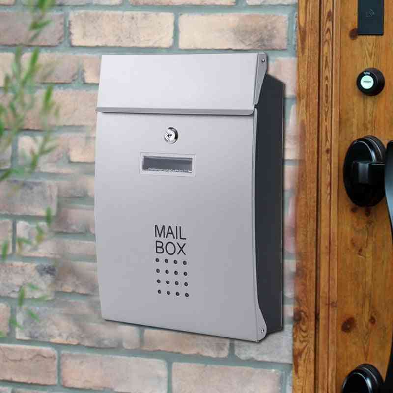 Wall Mounted Stainless Steel Outdoor Warehouse Apartment Home Garden Letterbox