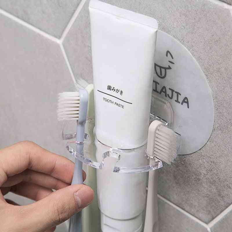 Tandborsthållare i plast, förvaringshylla för tandkräm