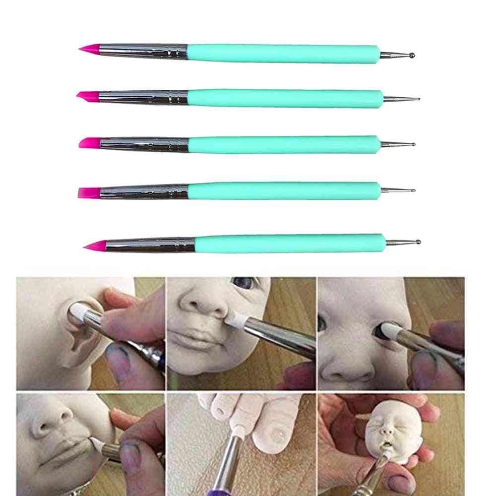 Pottery Clay Ball Styluses Tools Polymer Clay-sculpture Nail Art Carving Silicone Shapers Dotting
