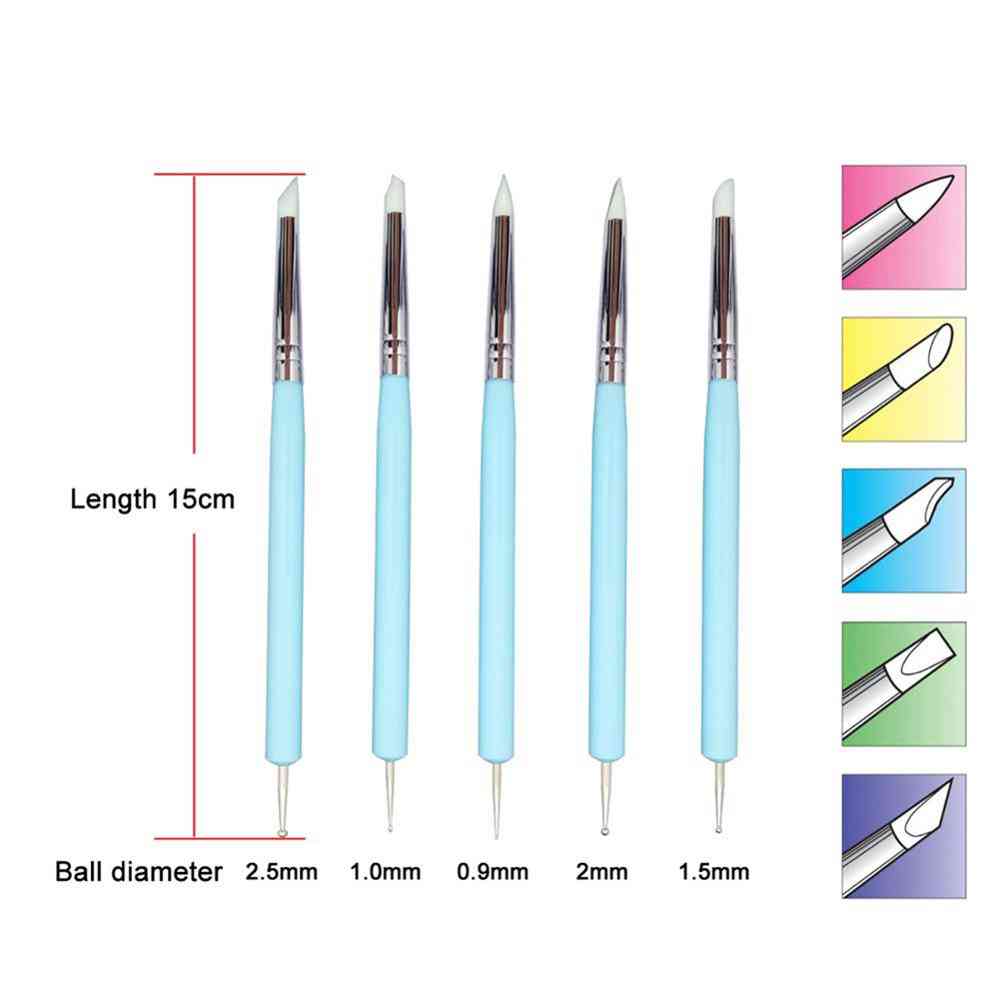 Pottery Clay Ball Styluses Tools Polymer Clay-sculpture Nail Art Carving Silicone Shapers Dotting