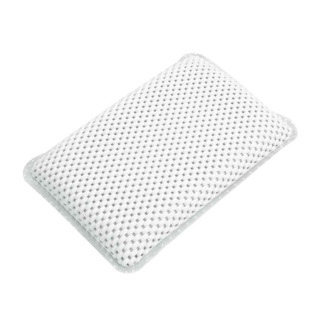 Bath Pillow With Suction Cups, Neck And Back Support - Bathroom Accersories