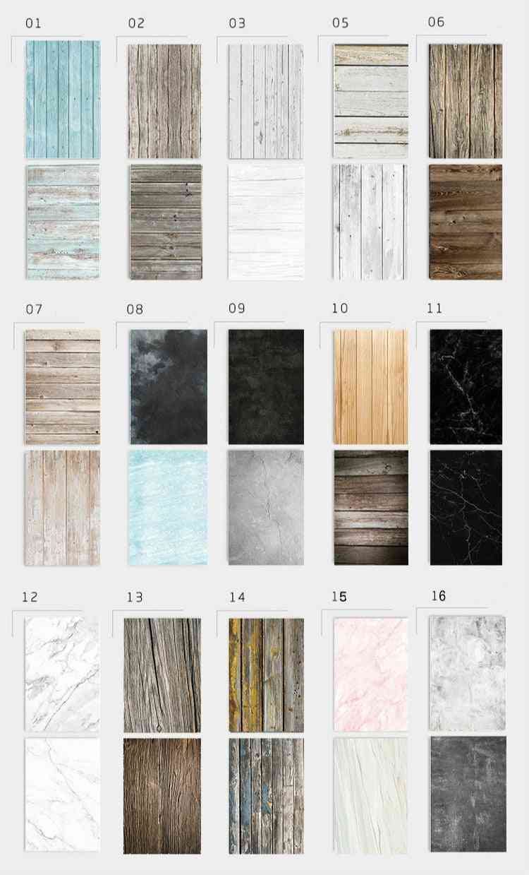 2-sided Photography Marbling Backdrop, Wood Grain Paper