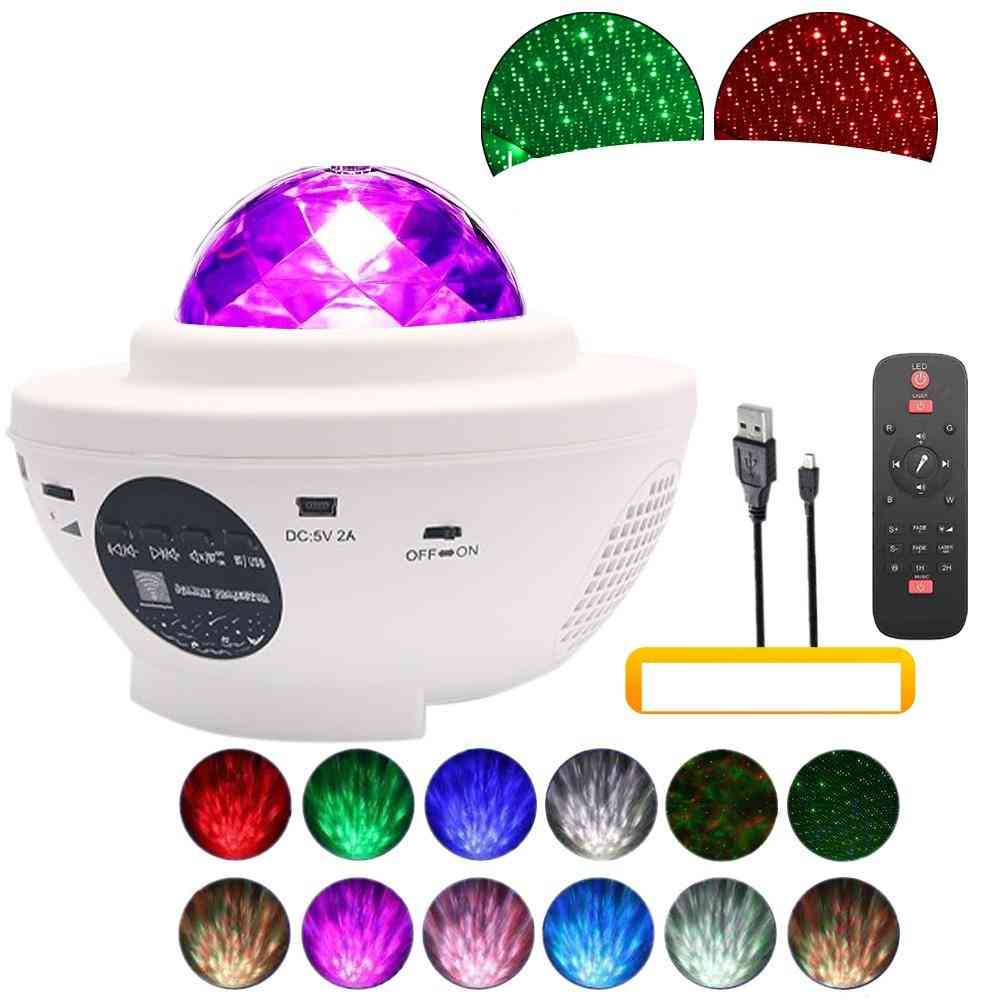 Projector Light With Usb Bluetooth Voice Control Music Player Starry Sky Projectors Lamp
