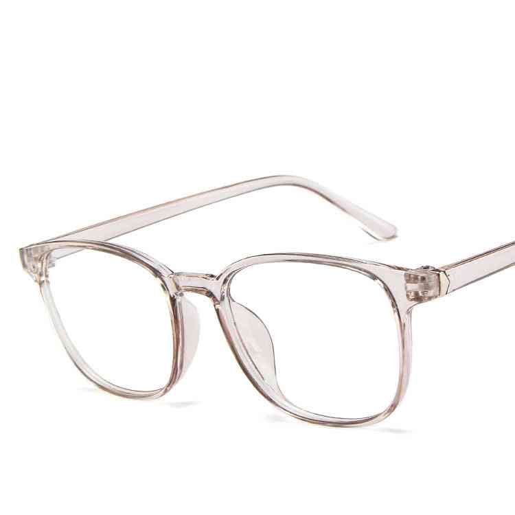 Módní brýle, průhledné, plastové rámové brýle