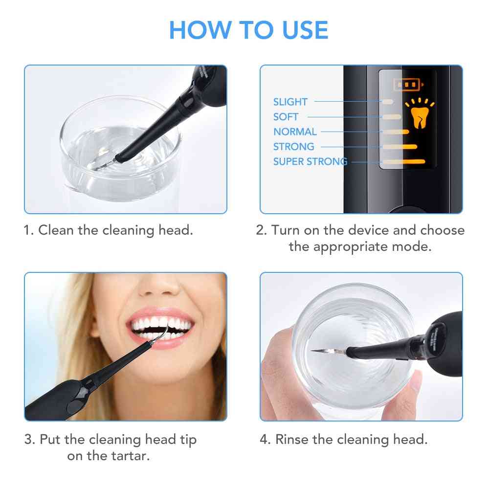 Usb Rechargeable-  Electric Tartar Remover, Whitening Tooth Cleaner