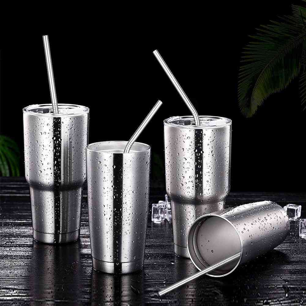 Reusable Metal Straws Set With Cleaner Brush