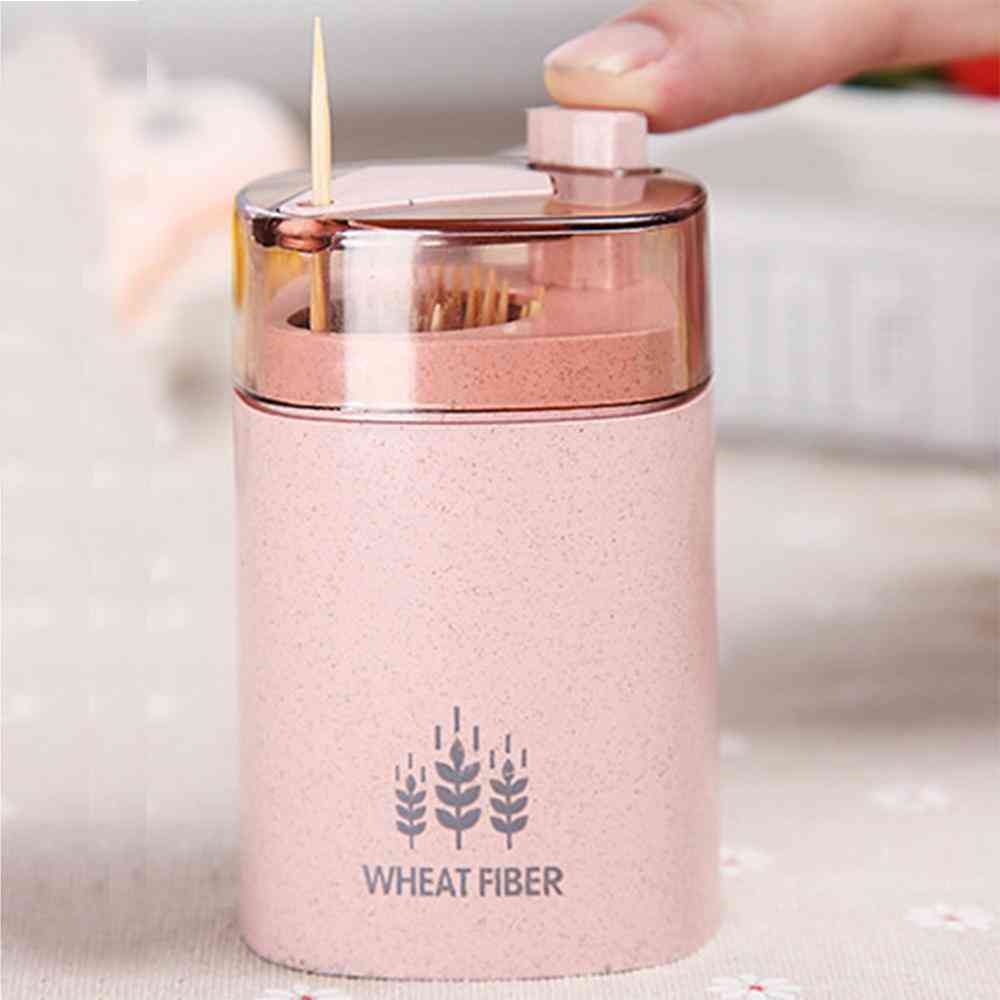 Automatic- Toothpick Container, Wheat Straw, Bottle Box Holder