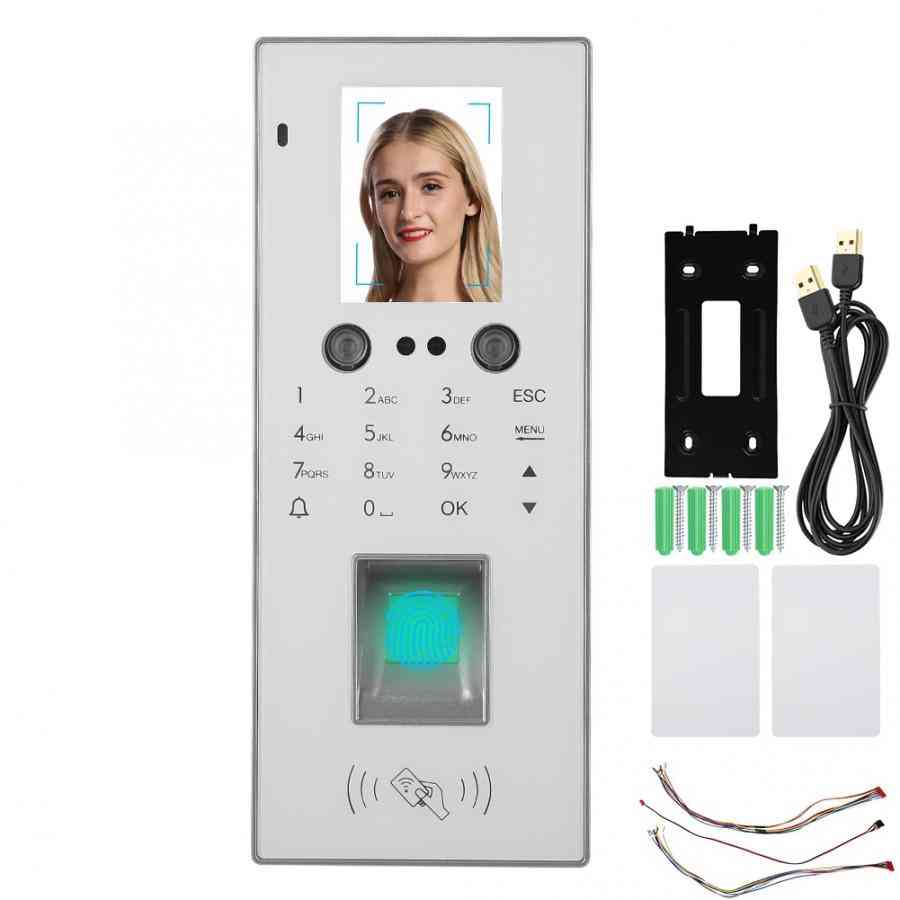 Kleurenscherm, toegangscontrole-gezicht tijdregistratie machine;