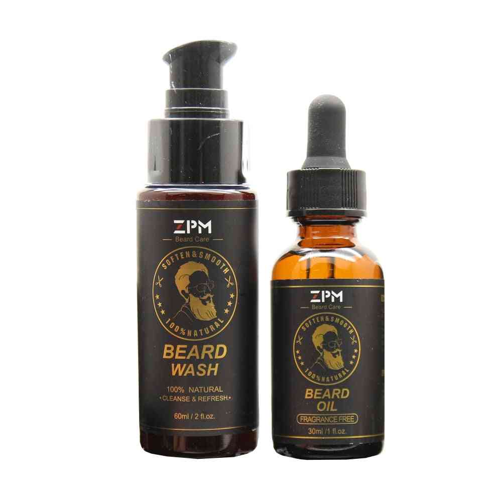 Pure Natural- Beard Care, Conditioner Growth Oil Set