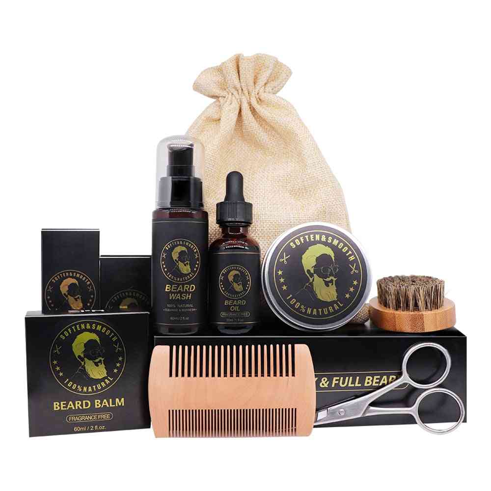 Pure Natural- Beard Care, Conditioner Growth Oil Set
