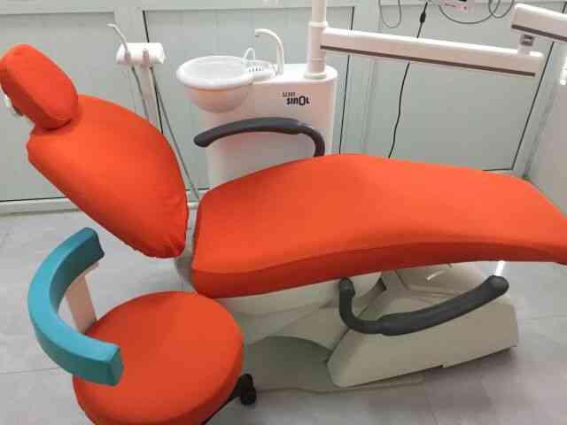 Dental Unit- Washable Thick Cloth, Orange Chair Cover