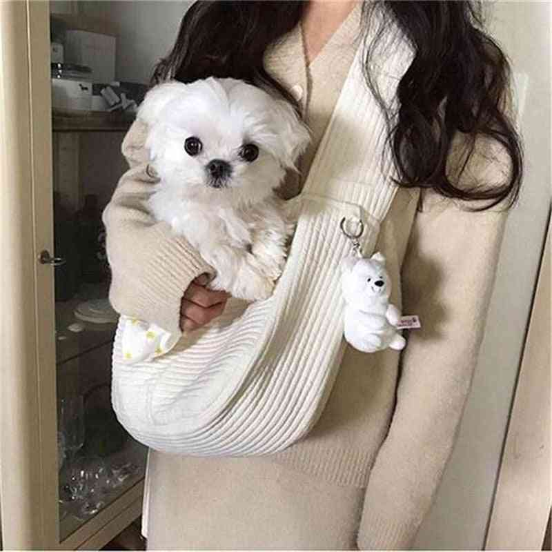 Handmade Pet Dog Carrier, Outdoor Travel Handbag