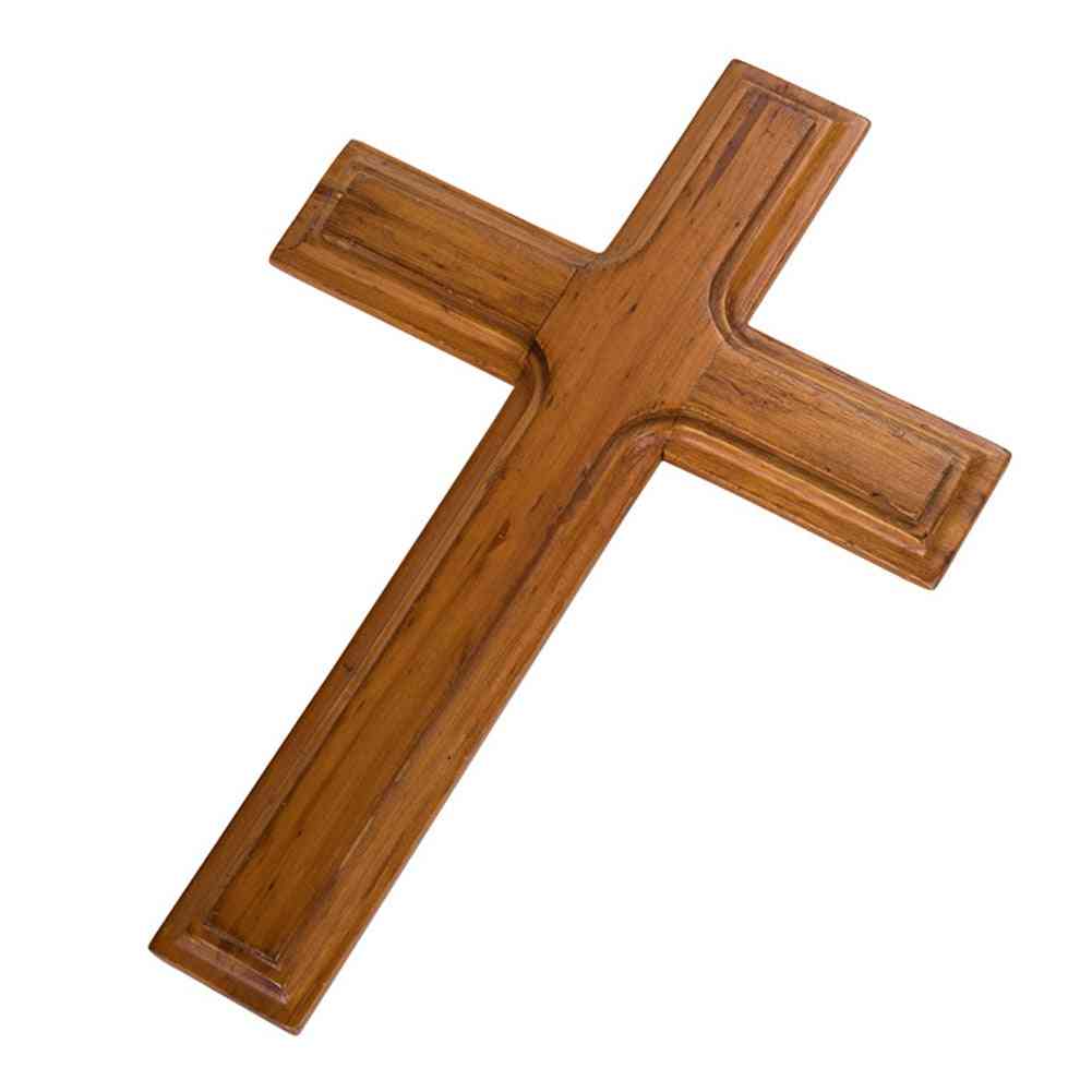 Kresťan Kristus, ručne vyrobený kríž, pevný drevený kríž Ježiš do kancelárie, spálne