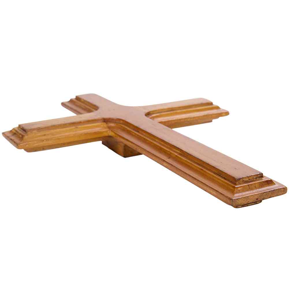 Cristo católico, crucifijo hecho a mano, cruz de madera maciza jesús para oficina, dormitorio