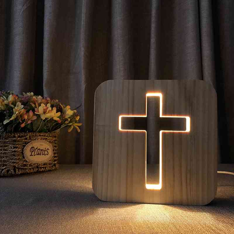 3d- Usb Glow, Wood Jesu, Christiana Cross