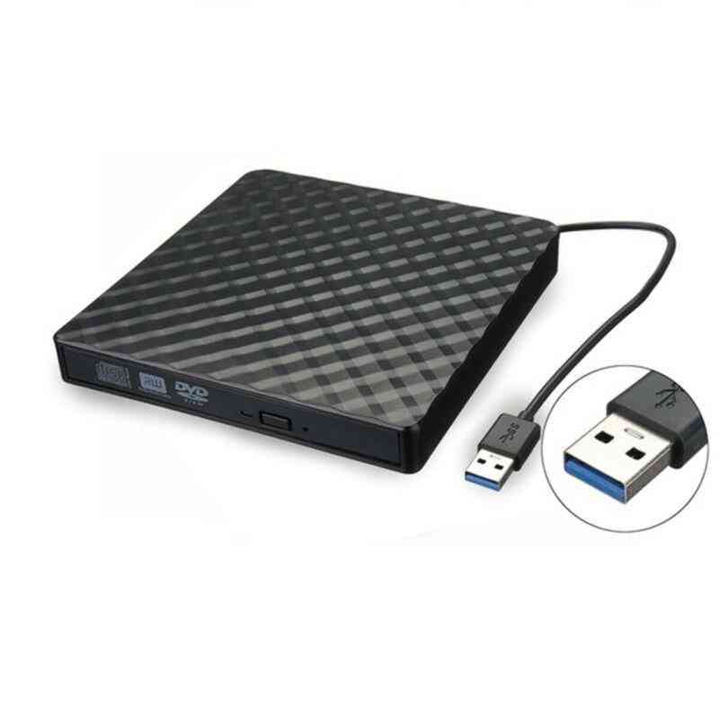 USB-3.0 nopea- musta ulkoinen, optinen yhdistelmälevy, cd/dvd-soitin