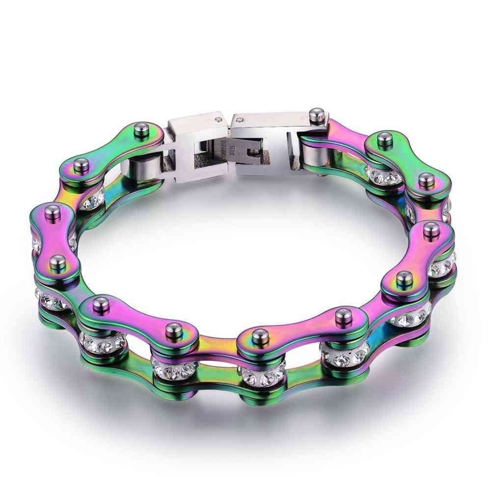 Rainbow Motorcycle Chains Bracelet Lucky Jewelry