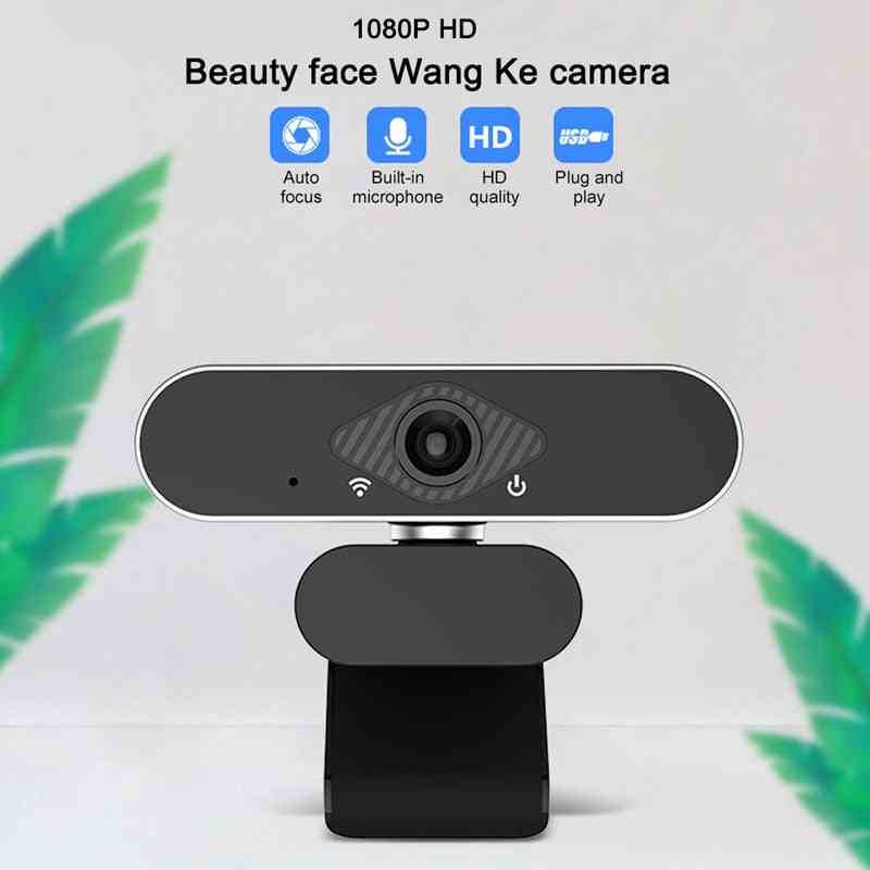 Web Camera For Pc Microphone Usb, Webcam Widescreen Video, Teaching Live With Stand