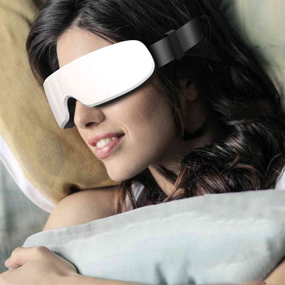 Electric Vibration- Bluetooth Eye Massager, Hot Compress, Therapy Glasses Machine