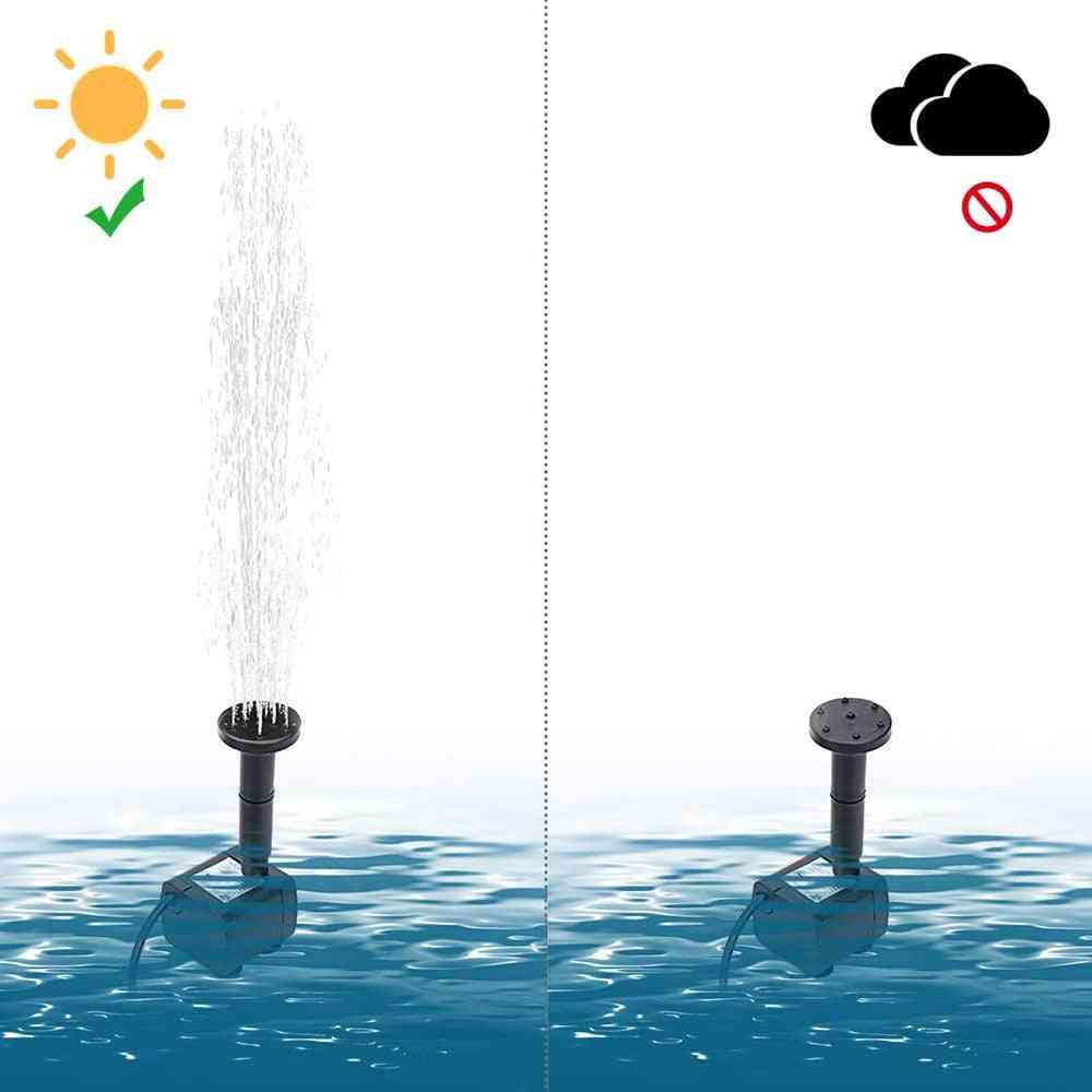 Submersible Waterfall Floating Solar Fountain Watering Kit