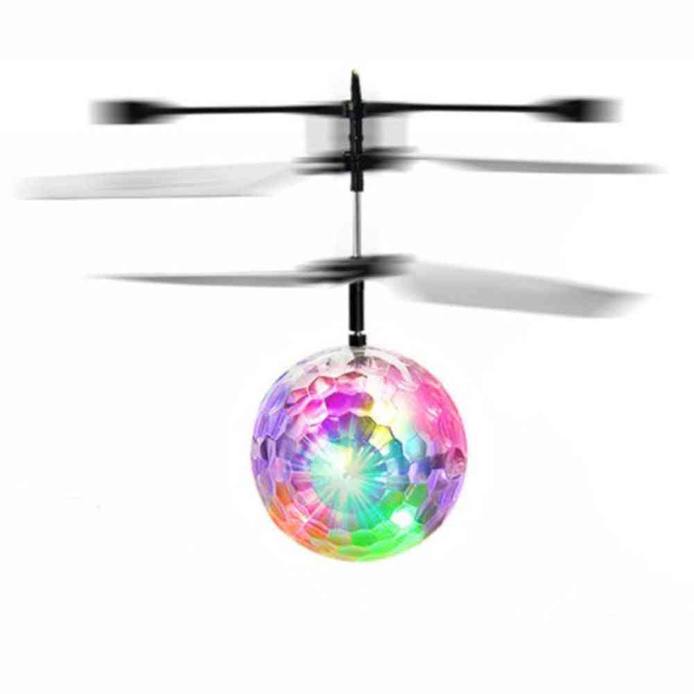 Electric Ball Led Flashing Light Aircraft Helicopter Induction Toy