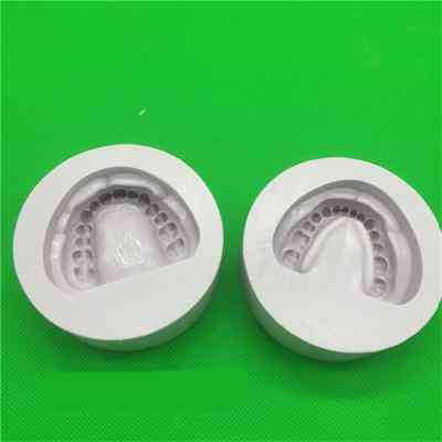 Gesso dentale in silicone, blocco stampo modello con foro e senza foro