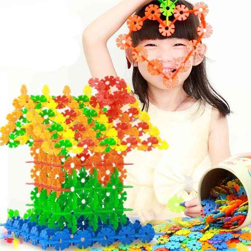 3d- Jigsaw Plastic Snowflake, Building Model Puzzle, Educational