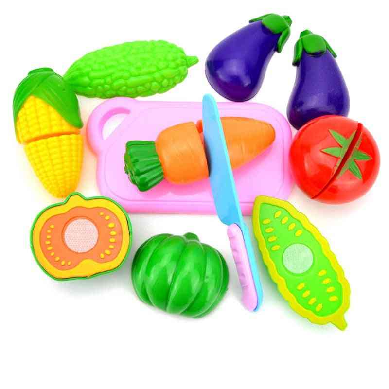 Vegetable Fruit Cutter, Plastic Pretend Play House Set-