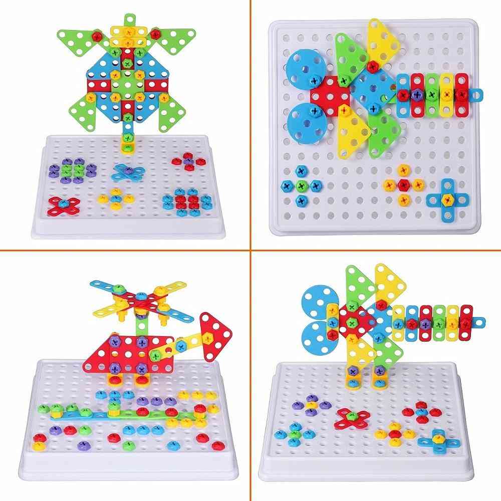 Wiertarka udawaj zagraj w kreatywne gry edukacyjne projektowanie mozaiki zestaw narzędzi do budowania zabawek