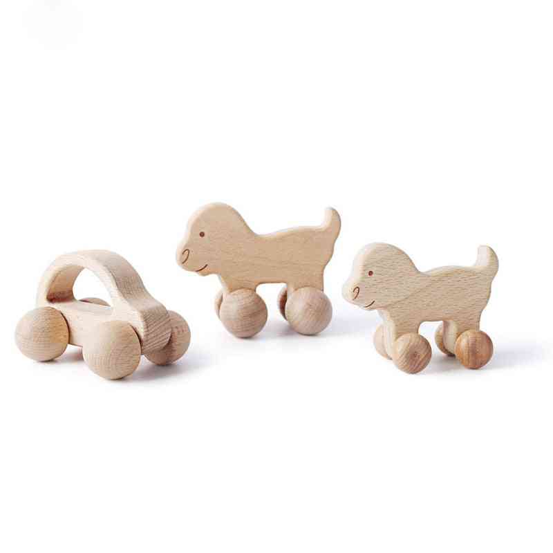 Dintisor din lemn de fag jucărie montessori animală