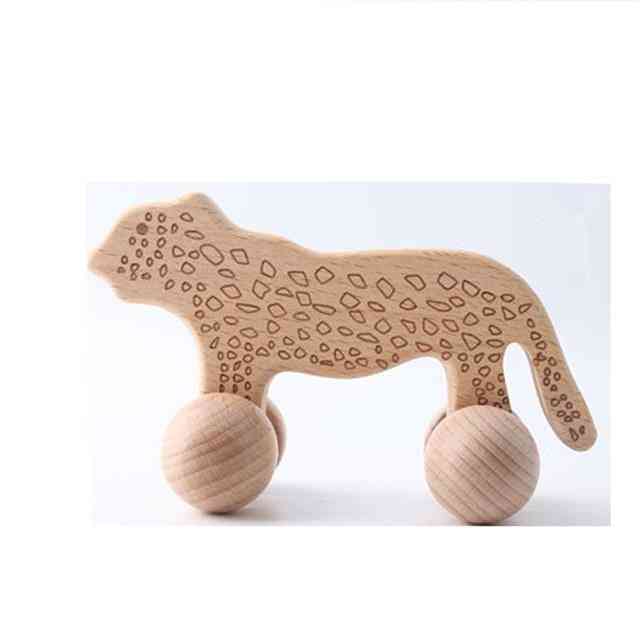 Brinquedo animal montessori de madeira de faia