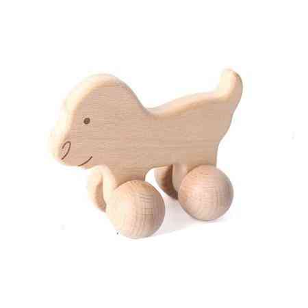 Dintisor din lemn de fag jucărie montessori animală