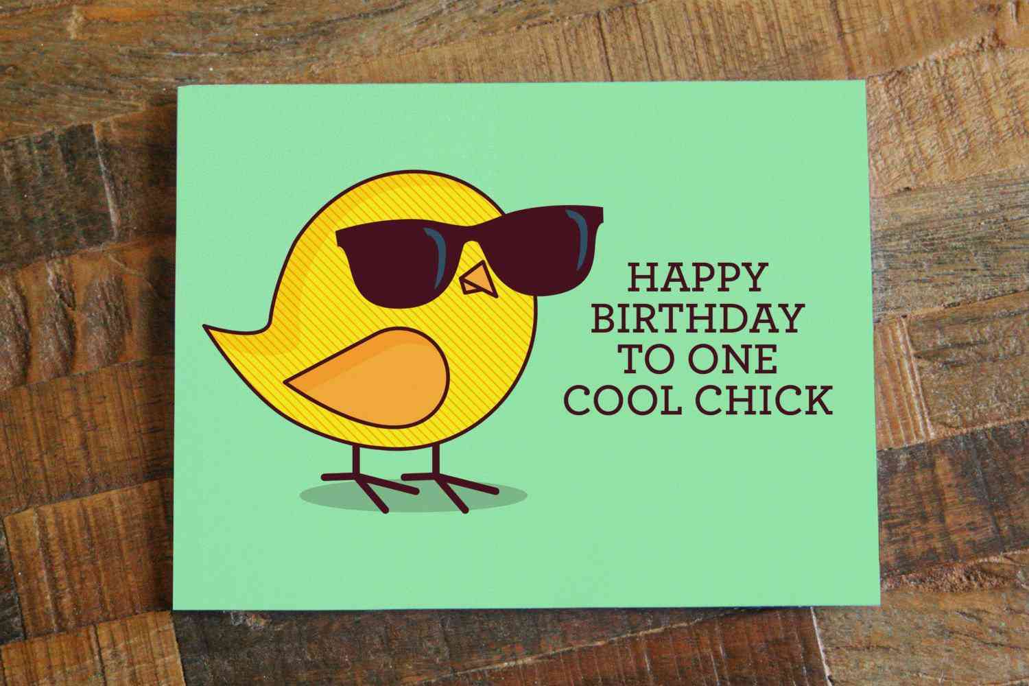 Happy Birthday To One Cool Chick Birthday Card